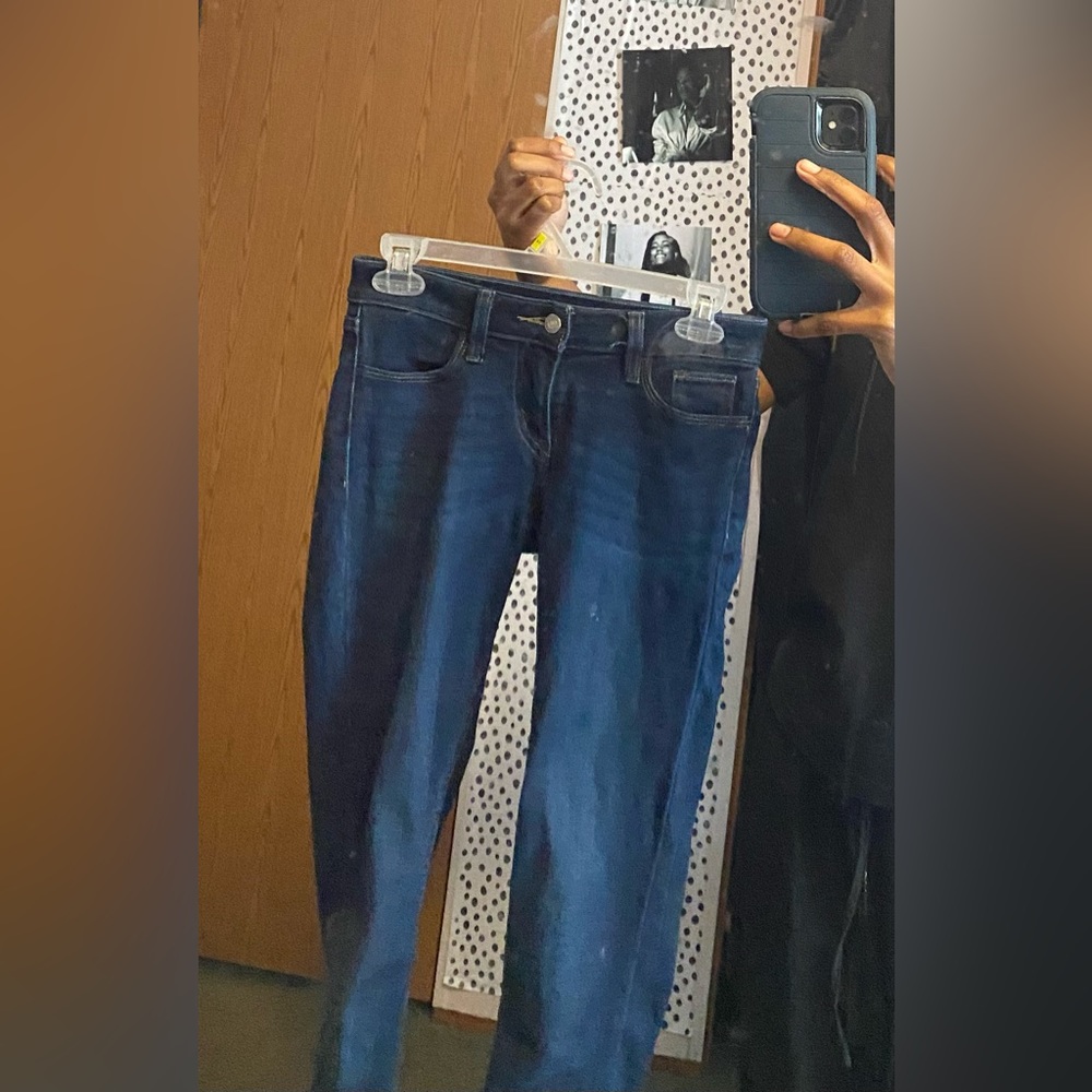 Blue skinny jeans